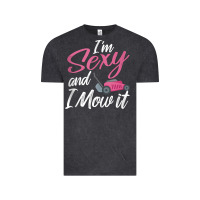 Vintage Black i'm sexy and i mow it funny mow pun tank top Vintage Tee - StudioElite