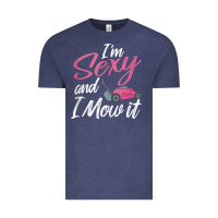 Vintage Denim i'm sexy and i mow it funny mow pun tank top Vintage Tee - StudioElite