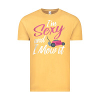 Vintage Mustard i'm sexy and i mow it funny mow pun tank top Vintage Tee - StudioElite