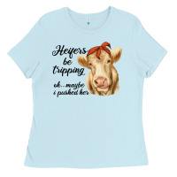 Baby Blue heifer's be trippin' charolais cow Ladies Tee - RanaPortraitStore