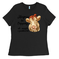 Black heifer's be trippin' charolais cow Ladies Tee - RanaPortraitStore