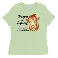 Matcha heifer's be trippin' charolais cow Ladies Tee - RanaPortraitStore