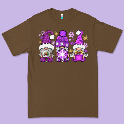 Purple Winter Gnomies Premium Tee Designed By Bundleandbundleshop