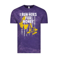 Cloud Purple heavy equipment operator i run hoes for money usa flag t shirt Vintage Tee - StudioElite