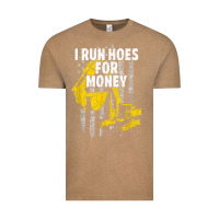Vintage Coffee heavy equipment operator i run hoes for money usa flag t shirt Vintage Tee - StudioElite