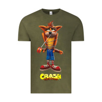 Vintage Olive Crash Bandicoot  Yo Yo Vintage Tee - StudioElite