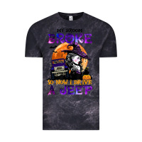 Cloud Black my broom broke so now i drive a j.e.e.p witch halloween t shirt Vintage Tee - StudioElite