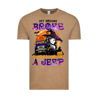 Vintage Coffee my broom broke so now i drive a j.e.e.p witch halloween t shirt Vintage Tee - StudioElite