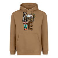 Toasted Coconut love caravan Heavyweight Hoodie - CowhideDigitalArt