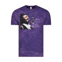 Cloud Purple Original Portrait of Luciano Pavarotti Vintage Tee - StudioElite