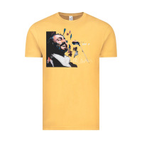 Vintage Mustard Original Portrait of Luciano Pavarotti Vintage Tee - StudioElite