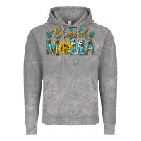 Cloud Rock Western Blessed Mama with Leopard and Sunflower Vintage Hoodie - texasbilliewilder