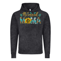 Vintage Black Western Blessed Mama with Leopard and Sunflower Vintage Hoodie - texasbilliewilder