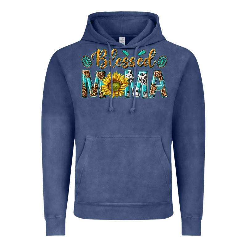 Western Blessed Mama With Leopard And Sunflower Vintage Hoodie by texasbilliewilder | Teevron