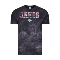 Cloud Black Texas A&m Aggies Jesus - Had 12 Men - Patterned Vintage Tee - PixelFlow