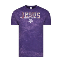 Cloud Purple Texas A&m Aggies Jesus - Had 12 Men - Patterned Vintage Tee - PixelFlow