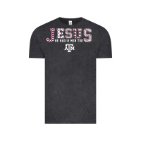 Vintage Black Texas A&m Aggies Jesus - Had 12 Men - Patterned Vintage Tee - PixelFlow