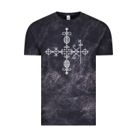 Cloud Black haitian veve  voodoo symbol t shirt Vintage Tee - PixelFlow