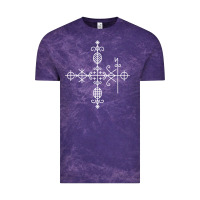 Cloud Purple haitian veve  voodoo symbol t shirt Vintage Tee - PixelFlow
