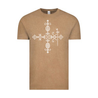 Vintage Coffee haitian veve  voodoo symbol t shirt Vintage Tee - PixelFlow