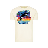 Vintage Arctic Orca Killer Whale Starry Night Impressionist Dog Art By Aja Vintage Tee - PixelFlow