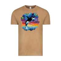 Vintage Camel Orca Killer Whale Starry Night Impressionist Dog Art By Aja Vintage Tee - PixelFlow