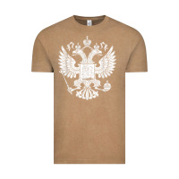 Vintage Coffee russian double headed eagle for a russia fan gift t shirt Vintage Tee - PixelFlow