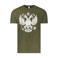 Vintage Olive russian double headed eagle for a russia fan gift t shirt Vintage Tee - PixelFlow