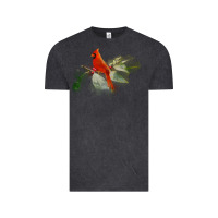Vintage Black wild red cardinal bird long sleeve Vintage Tee - PixelFlow