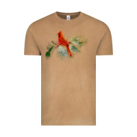 Vintage Camel wild red cardinal bird long sleeve Vintage Tee - PixelFlow
