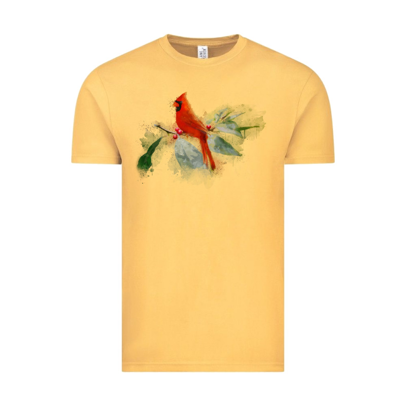 Wild Red Cardinal Bird Long Sleeve Vintage Tee by PixelFlow | Teevron