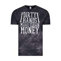 Cloud Black dirty hands make clean money t shirt wrench mechanic gift Vintage Tee - PixelFlow