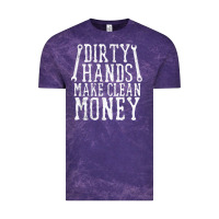 Cloud Purple dirty hands make clean money t shirt wrench mechanic gift Vintage Tee - PixelFlow
