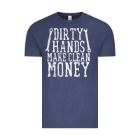 Vintage Denim dirty hands make clean money t shirt wrench mechanic gift Vintage Tee - PixelFlow