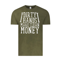 Dirty Hands Make Clean Money T Shirt Wrench Mechanic Gift Vintage Tee | Teevron