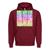 Burgundy watercolor rainbow leopard seamless pattern Zipper Hoodie - BundleAndBundleShop