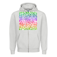 Dove Grey watercolor rainbow leopard seamless pattern Zipper Hoodie - BundleAndBundleShop