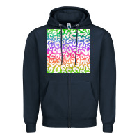 Navy watercolor rainbow leopard seamless pattern Zipper Hoodie - BundleAndBundleShop