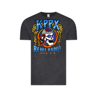 Vintage Black Kppx Rebel Radio Vintage Tee - PixelFlow