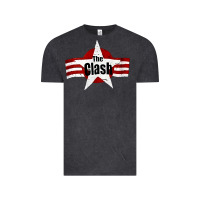 Vintage Black Old Rock 1976 Clash Vintage Tee - PixelFlow
