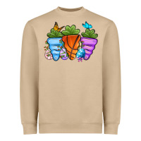 Mushroom Basketball Easter sports carrots Heavyweight Sweatshirt - OliviaCreatesArt