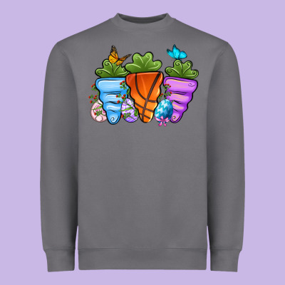 Basketball Easter Sports Carrots Heavyweight Sweatshirt Designed By Oliviacreatesart
