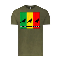 Vintage Olive THREE LITTLE BIRDS Vintage Tee - PixelFlow