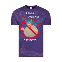 Cloud Purple i am a mom against cat boys Vintage Tee - PixelFlow