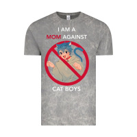 Cloud Rock i am a mom against cat boys Vintage Tee - PixelFlow