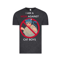 Vintage Black i am a mom against cat boys Vintage Tee - PixelFlow