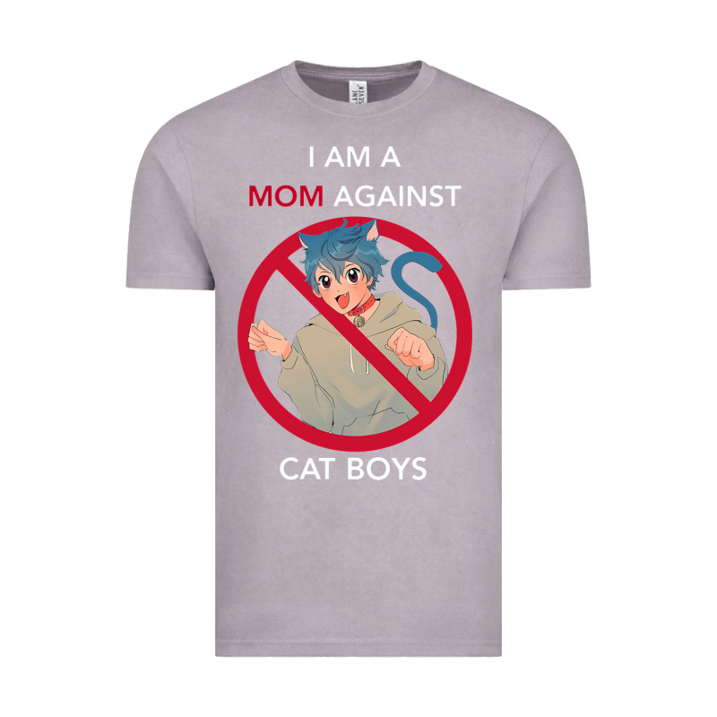 I Am A Mom Against Cat Boys Vintage Tee by PixelFlow | Teevron