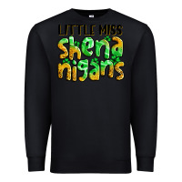 Black little miss shenanigans St. Patrick's Premium Sweatshirt - LillyAllenDesigns