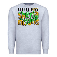 Heather Grey little miss shenanigans St. Patrick's Premium Sweatshirt - LillyAllenDesigns