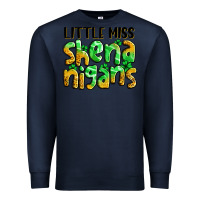 Navy little miss shenanigans St. Patrick's Premium Sweatshirt - LillyAllenDesigns